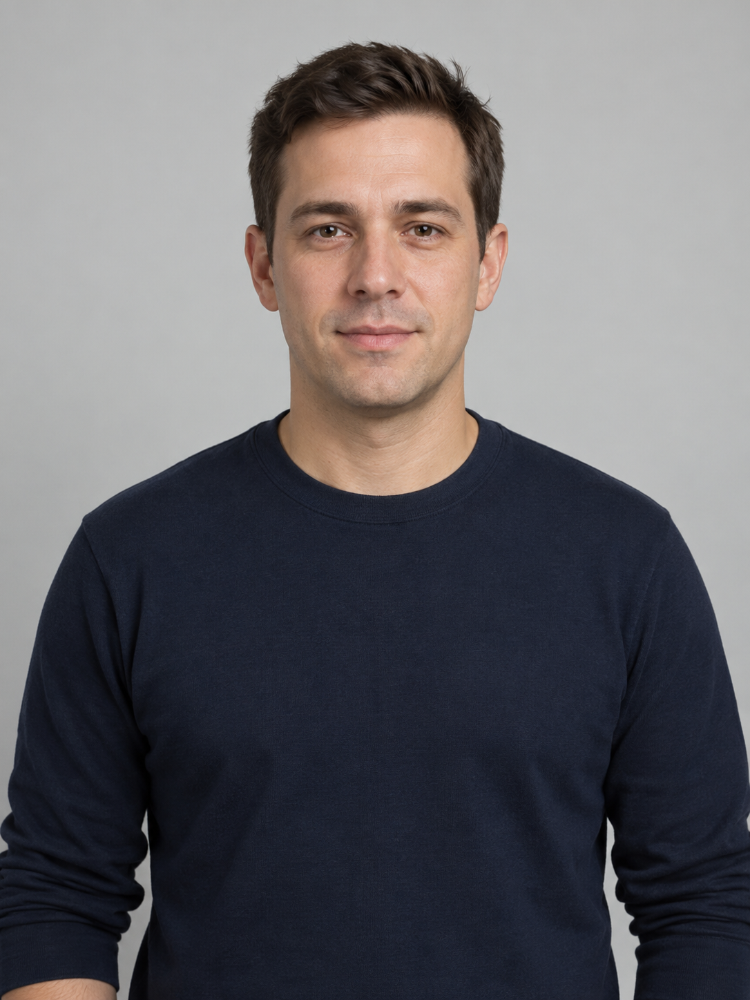 Actual input portrait of fictional adult Alex, Person A used for the sample video